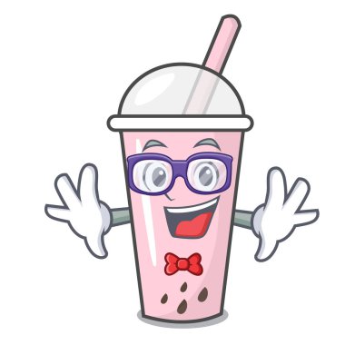 Geek ahududu kabarcık çay karakter karikatür