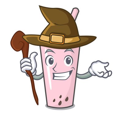 Cadı ahududu kabarcık çay karakter karikatür