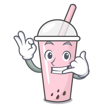 Bana ahududu kabarcık çay karakter karikatür de