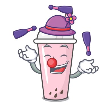 Ahududu kabarcık çay karakter karikatür hokkabazlık