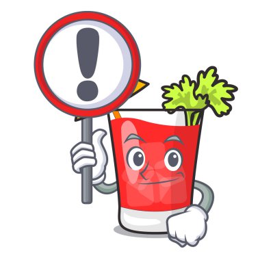 İşareti bloody mary karakter karikatür ile