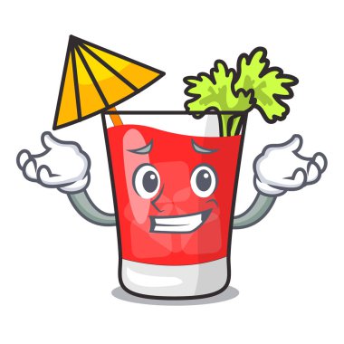 Sırıtan bloody mary karakter karikatür