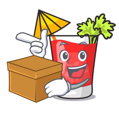 Kutusu bloody mary karakter karikatür ile