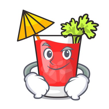 Smirking bloody mary karakter karikatür