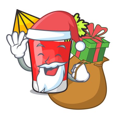 Noel Baba hediye bloody mary maskot karikatür ile
