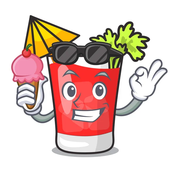 Dondurma bloody mary karakter karikatür ile