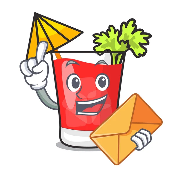 Zarf bloody mary karakter karikatür ile