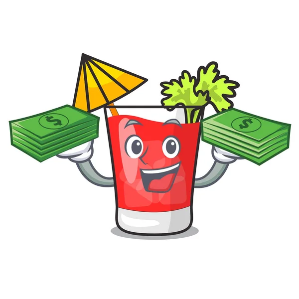 Para çantası bloody mary maskot karikatür ile