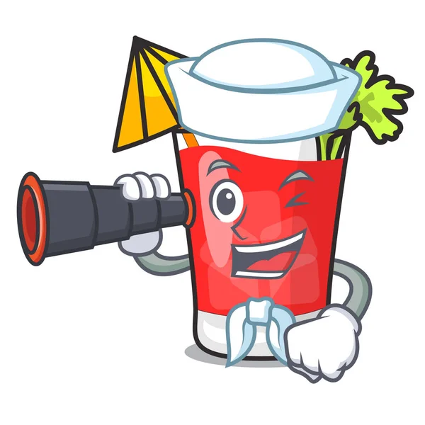 Denizci dürbün bloody mary maskot karikatür ile