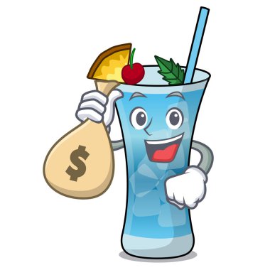 Para çantası mavi hawaii karakter karikatür ile
