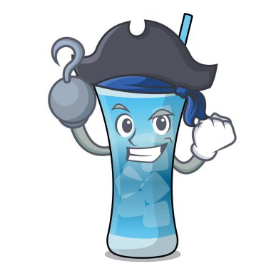 Korsan mavi hawaii karakter karikatür