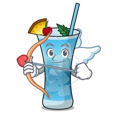 Aşk tanrısı mavi hawaii karakter karikatür