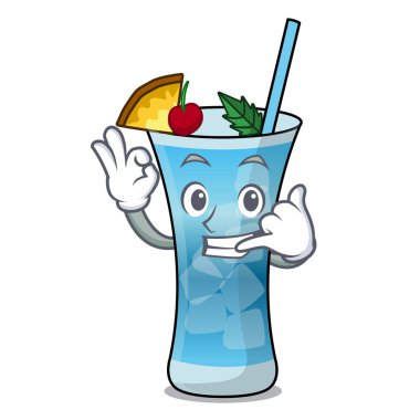 Bana mavi hawaii maskot çizgi film de