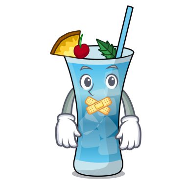 Sessiz mavi hawaii maskot çizgi film