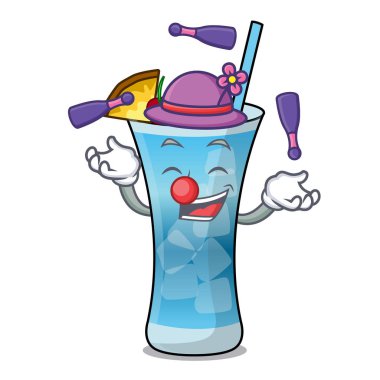 Hokkabazlık mavi hawaii maskot çizgi film