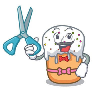 Kuaför Paskalya kek karakter karikatür