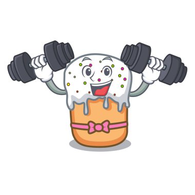 Fitness Paskalya kek karakter karikatür