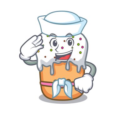 Denizci Paskalya kek karakter karikatür