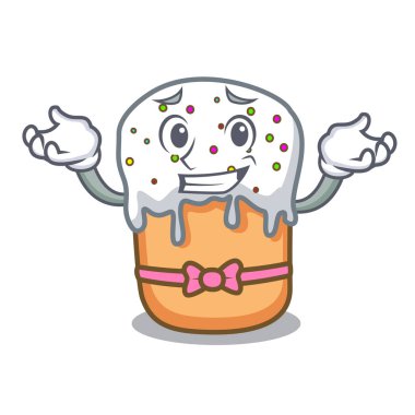 Sırıtan Paskalya kek karakter karikatür