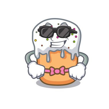 Süper cool Paskalya kek karakter karikatür