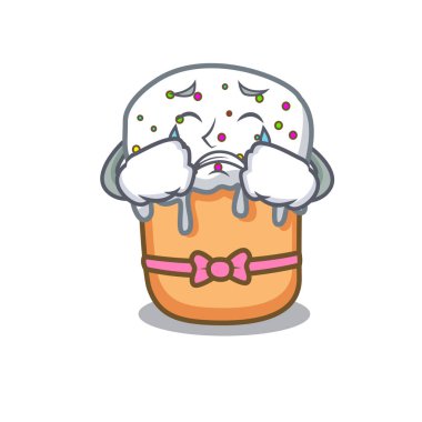 Ağlayan Paskalya kek maskot çizgi film