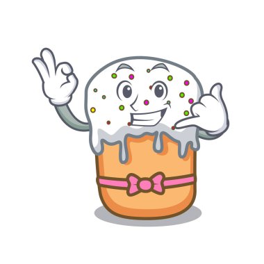 Paskalya kek maskot karikatür ara beni