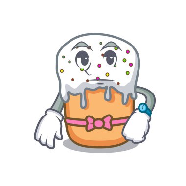 Bekleyen Paskalya kek maskot çizgi film