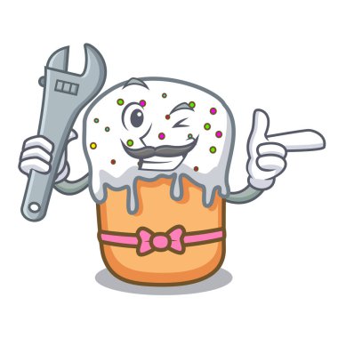 Mekanik Paskalya kek maskot çizgi film