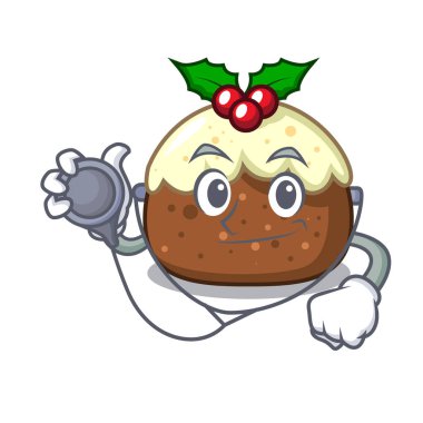 Doktor meyve pasta karakter karikatür