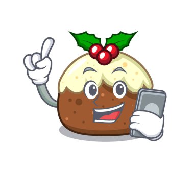 Telefon meyve pasta karakter karikatür ile