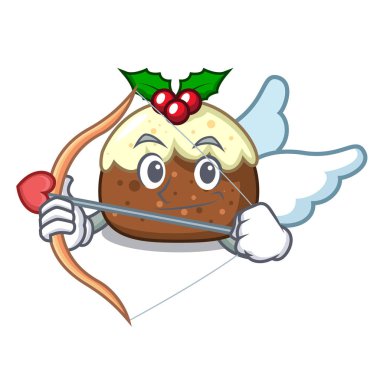 Aşk tanrısı meyve pasta karakter karikatür