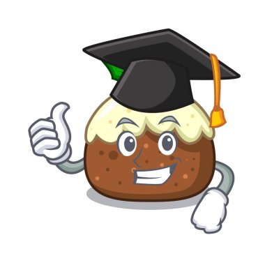 Mezuniyet meyve pasta karakter karikatür