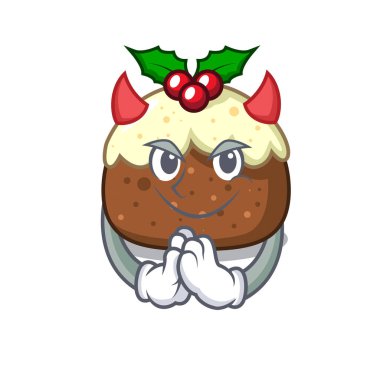 Şeytan meyve pasta karakter karikatür