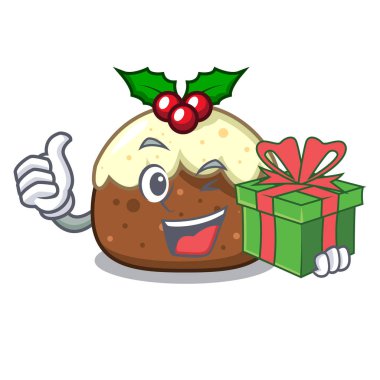 Hediye meyve pasta karakter karikatür ile