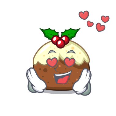 Aşk meyve pasta maskot karikatür