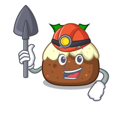 Madenci meyve pasta maskot çizgi film