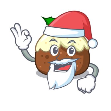 Santa meyve pasta maskot çizgi film