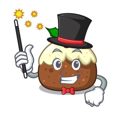 Sihirbaz meyve pasta maskot çizgi film