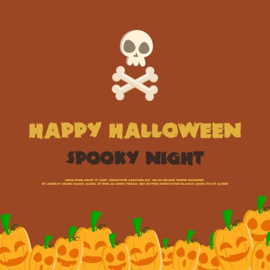 Halloween gece parti arka plan pumpskin