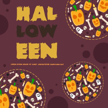 Halloween gece parti afiş pumpskin