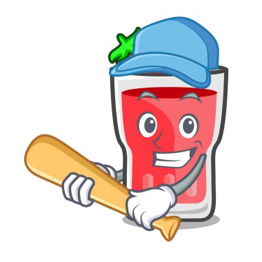 İskambil beyzbol çilek mojito karakter karikatür