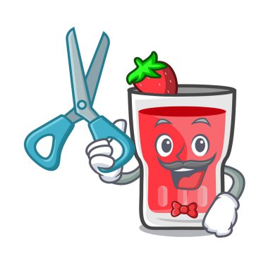 Kuaför çilek mojito karakter karikatür