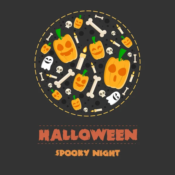 Halloween gece parti afiş pumpskin