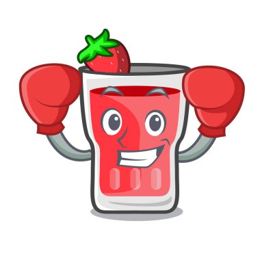 Boks çilek mojito karakter karikatür