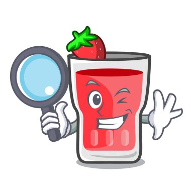 Dedektif çilek mojito karakter karikatür