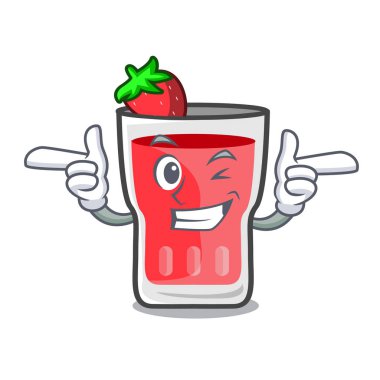 Wink çilek mojito karakter karikatür