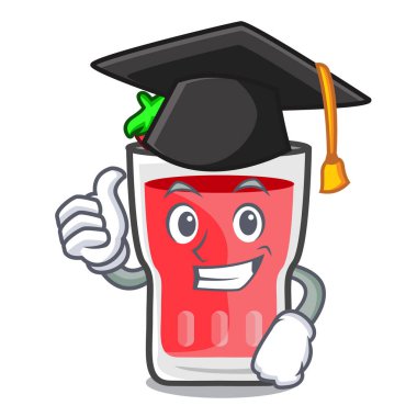 Mezuniyet çilek mojito karakter karikatür