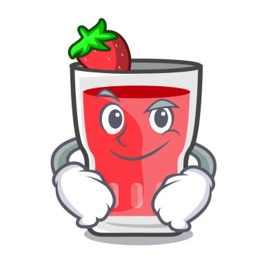 Smirking çilek mojito karakter karikatür