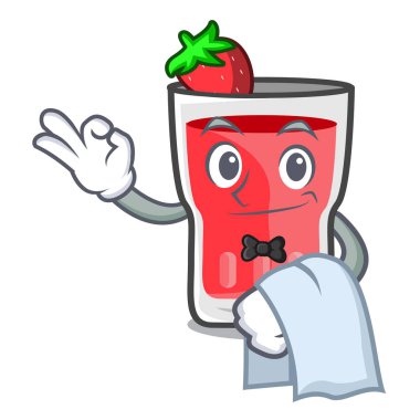 Garson çilek mojito maskot çizgi film