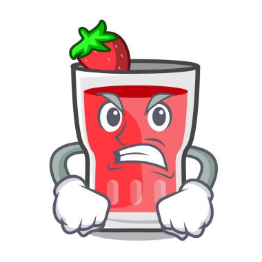 Kızgın çilek mojito maskot çizgi film